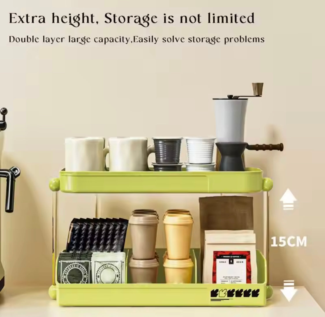 2 Tier Desktop Storage Shelf, Multifunctional Cup Holder, Multipurpose Mug Rack Tea Cup Holder, Kitchen Coffee Cup Rack For Office Home 2 Tier Desktop Storage Shelf, Multifunctional Cup Holder, Multipurpose Mug Rack Tea Cup Holder, Kitchen Coffee Cup Rack For Office Home